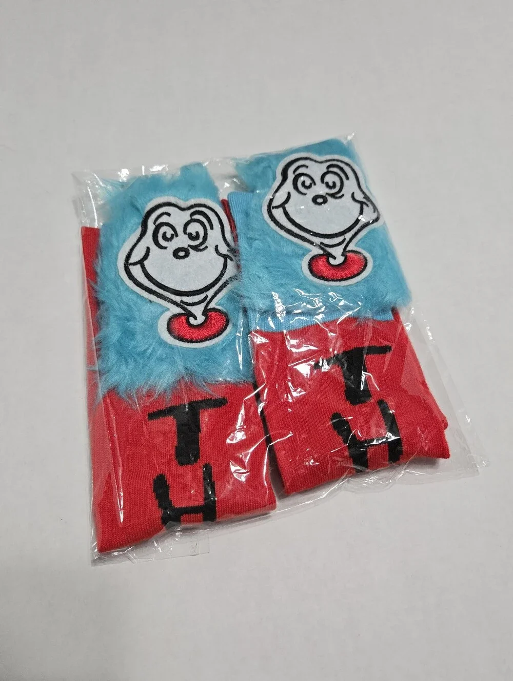 Dr. Seuss Thing 1 & Thing 2 socks, 1 pair extra long knee high crazy sock day